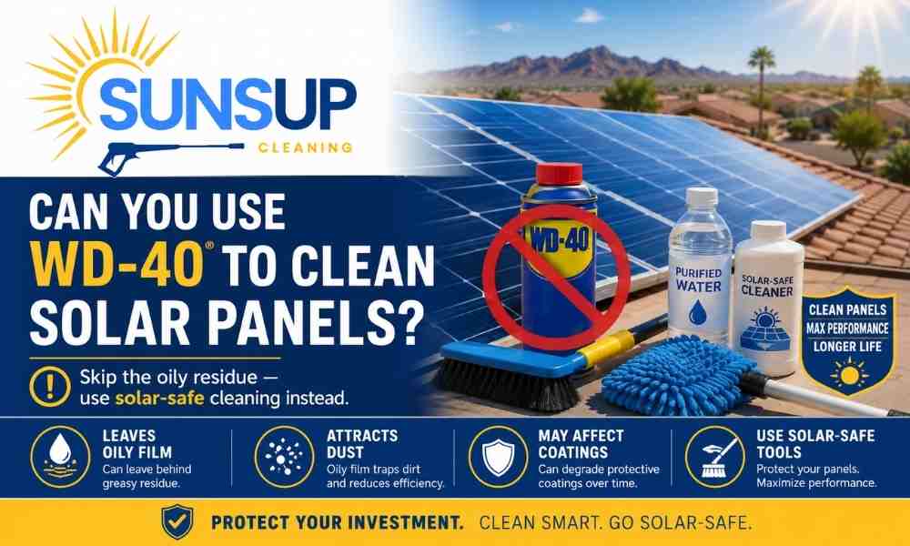 Can you use WD-40 to clean solar panels