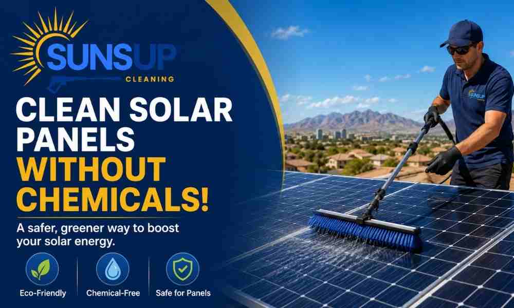How to clean solar panels without chemicals?