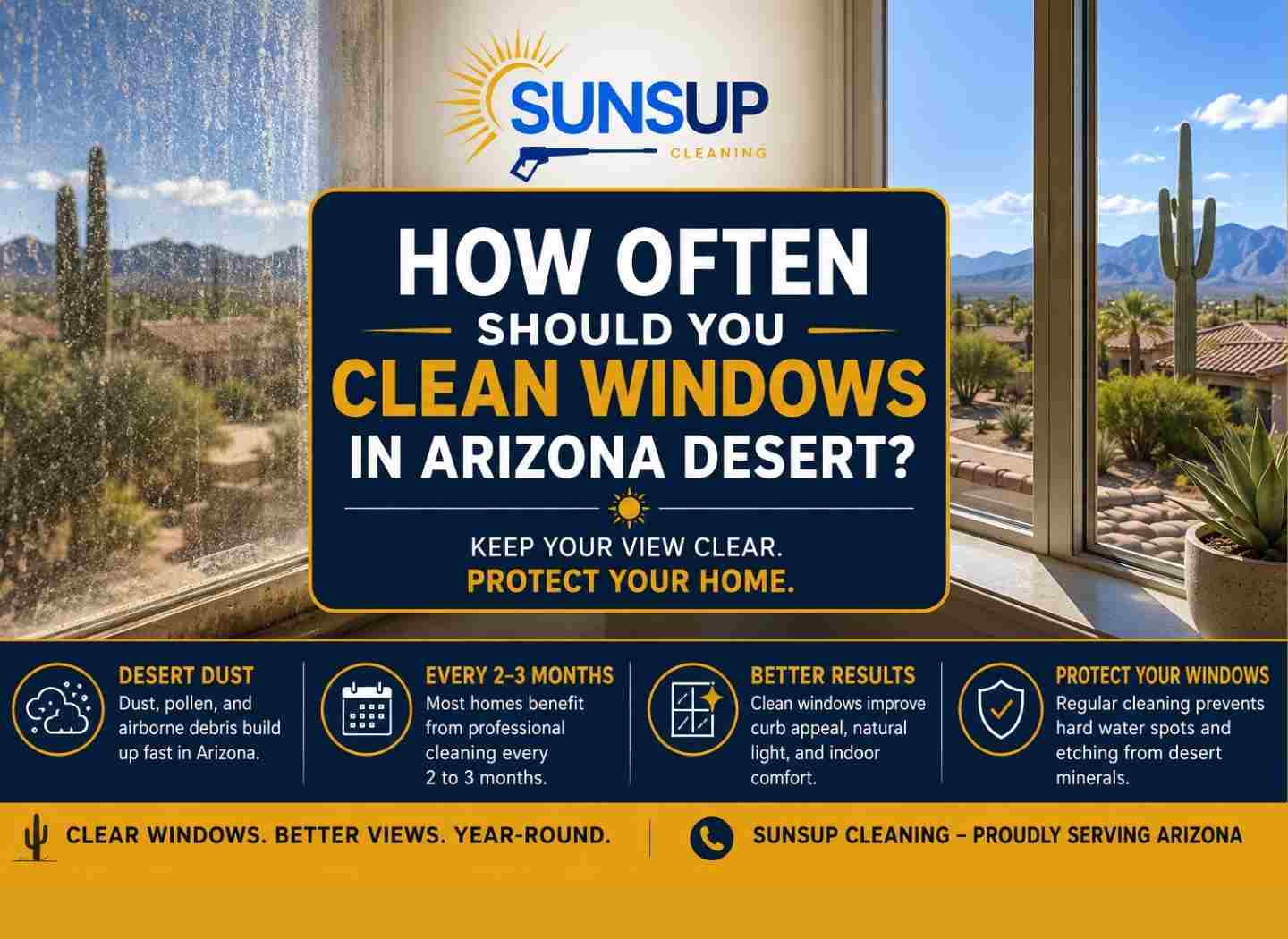 Residential Window Cleaning Frequency in the Desert