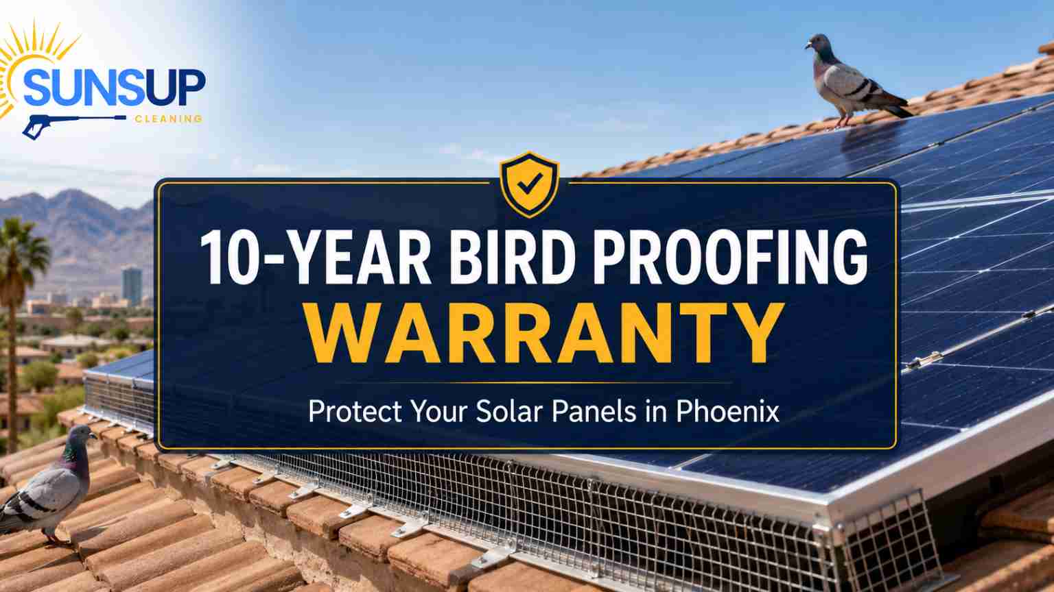 The 10-Year Warranty on SunsUp Bird Proofing Installations