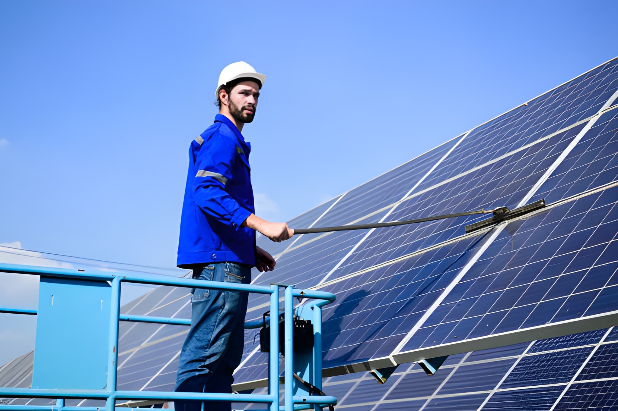 Solar panel dusting